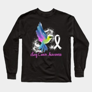 I Wear White Lung Cancer Awareness Long Sleeve T-Shirt